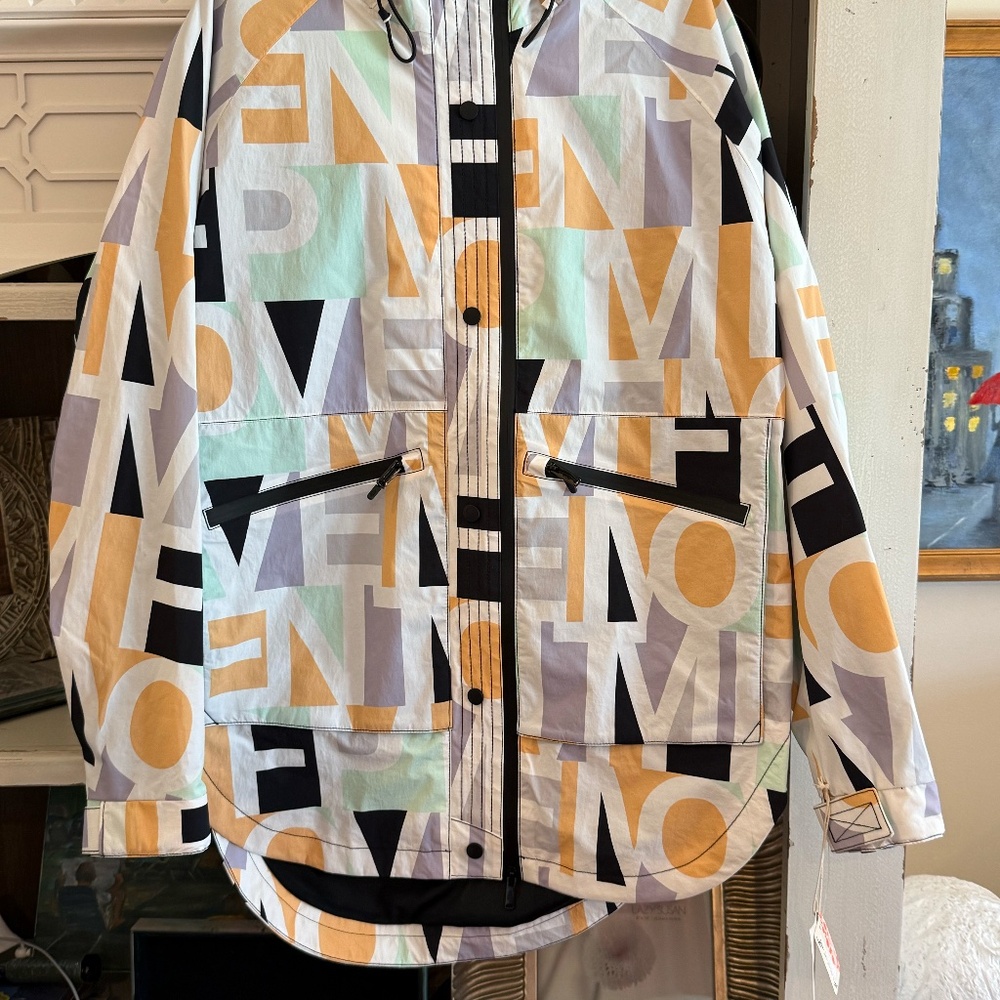 Free People FP movement Large L singin' in the rainjacket blocked logo - Picture 6 of 8